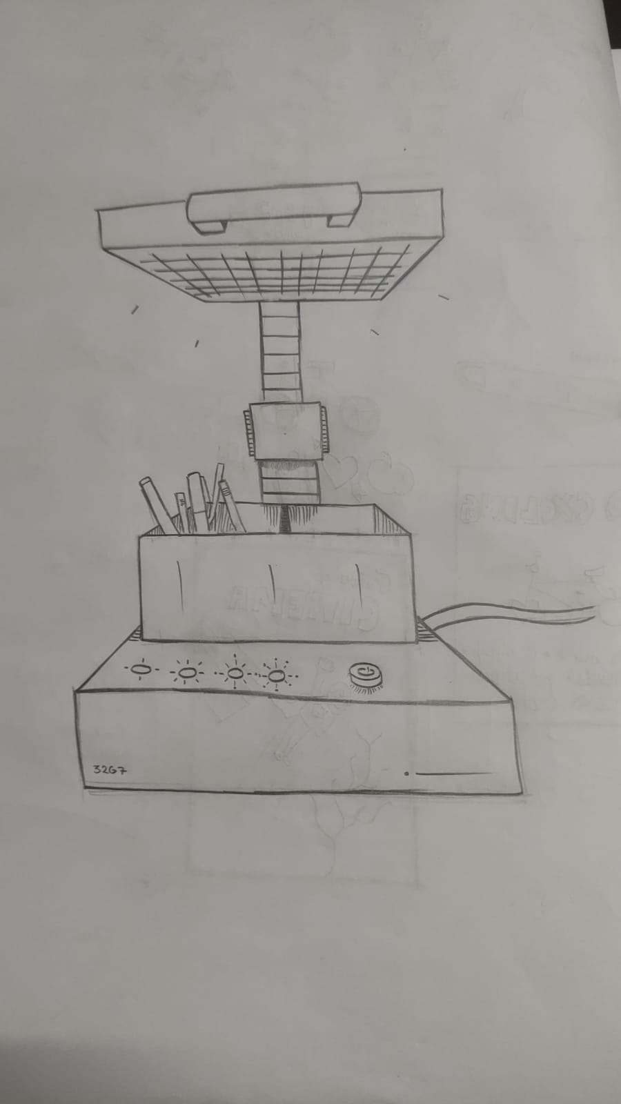 Design a Desk Lamp for Night Readers — sketch by a DShala UCEED student