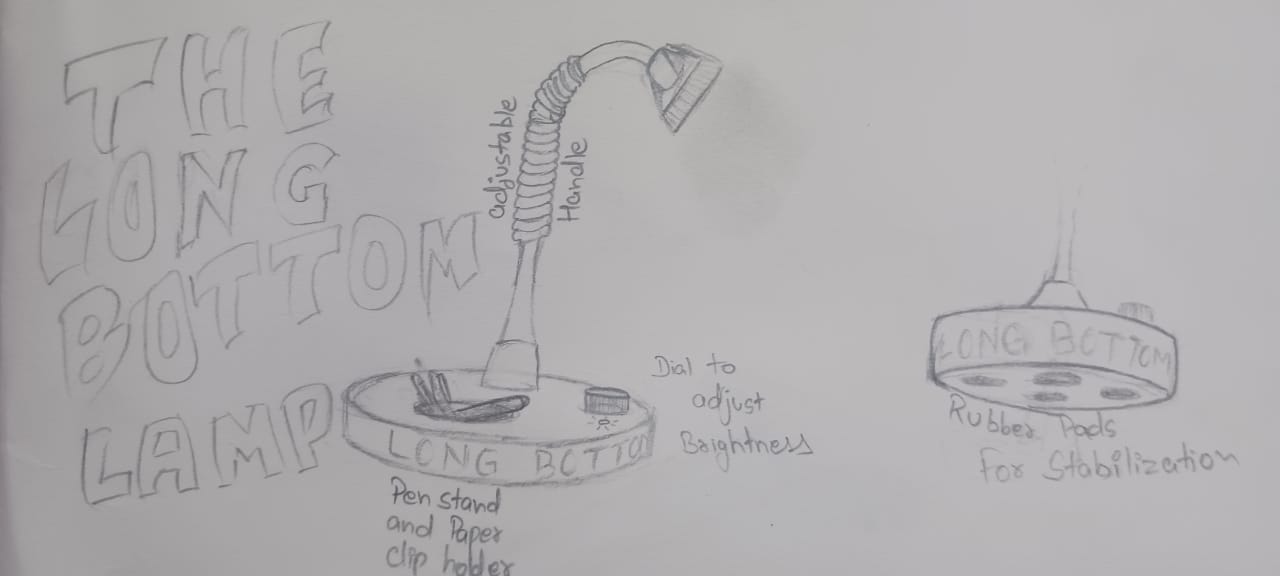 Design a Desk Lamp for Night Readers — sketch by a DShala UCEED student